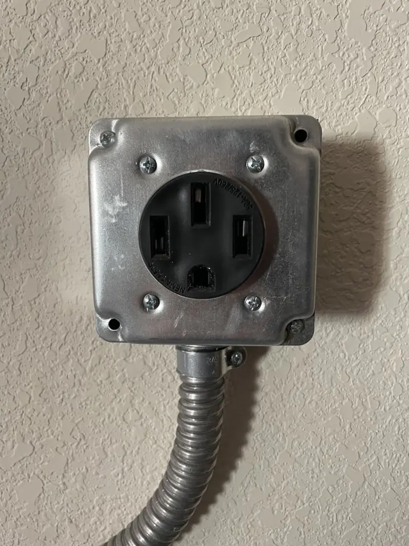 NEMA 14-50 outlet installed for Electrical Panel Upgrade in White Knoll