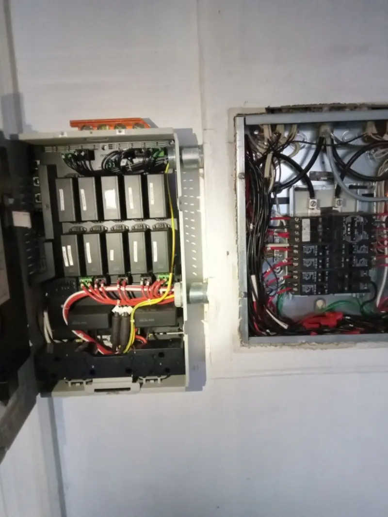 Electrical panel upgrade completed for Security Camera Wiring in White Knoll